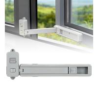 Childproof Window Lock, Removable Self Adhesive, Window Restrictor with Dual Button Unlock, for Sliding and Casement Windows