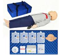 Children 37.4" CPR Manikins Training Kit, Full-Body CPR Mannequin for First Aid Training with Full Instruction Kit for Classroom, Nursing Practice, and Healthcare Research Centers
