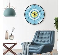 Children 8Inch Cartoon Wall Clock Quiet Movement Telling Time Teaching Clock Easy Time Reading For Early Education Management