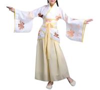 Children Ancient Medieval Court Performance Cosplay Garb Historical Elegant Formal Theme Party Outfit Dress, Boys Girls Unisex Fancy Classic Traditional Fairy Tale Costume #D Light Yellow