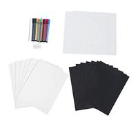 Children Animal Life Cycle Pattern Hollow Painting Template, Scratching Paper Drawing Tool, 8 Themes with Rounded Corners, Reusable PET Material for DIY Crafts, Kids Art Projects a