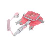 Children Anti Lost Link Harness Leash with Wrist Strap | 2m Length, Pink, Knitted Cotton with Steel Wire and Tpu, Reflective Strap for Airports and Parks