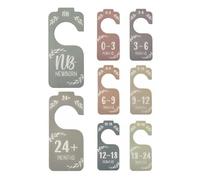 Children Apparel Categorizer - Engraved Age Markers, newborns Essentiall Sorter, Nursery Organization plaques, Circular Size Separator | For Home Bedroom Children Registry Gift Babys Shower Furniture