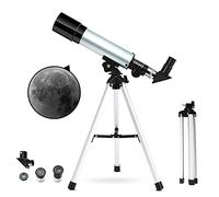 Children Astronomical Telescope,360X50mm Tube Optical Refractor Telescopes for Kids Beginner Outdoor Monocular Spotting Scope + Aluminum Tripod + Moon Filter