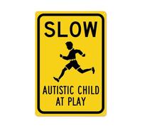 Children at Play - High Visibility and Reflective Signs - Slow Down Children At Play - For Lawn Neighborhoods Schools Sidewalks Driveway