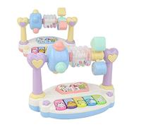 Children Baby Infant Early Education Learning Piano With Music And Lights Baby Hitting Piano Rotate The Hand Pat Toy (White, One Size)