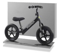Children Balance No-Pedal Ultralight Cycling Practice Driving Bike - White Black