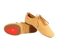 Children Ballet Shoes Kids' Canvas Ballet Shoes Women Men Dance Shoes Tango Latin Modern Jazz Dance Yoga Training Footwear For Hip Hop(Camel Rubber Sole,44)