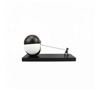 ＡＷＨＡＯ Children Balloon Figurine Minimalist Statue Sculpture Decor Resin Metal Base Modern Silhouette Conversation Piece Suitable for living rooms entryways shelves tabletop displays