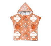 Children Bath Towel Robe Fansu Kids Cartoon Pattern Hooded Beach Pool Poncho Swimming Blanket for Girl & boy (60 * 60cm,Baseball Glove)