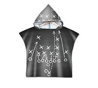 Children Bath Towel Robe Fansu Kids Cartoon Pattern Hooded Beach Pool Poncho Swimming Blanket for Girl & boy (60 * 60cm,Black)