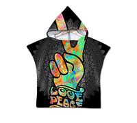 Children Bath Towel Robe Fansu Kids Cartoon Pattern Hooded Beach Pool Poncho Swimming Blanket for Girl & boy (60 * 60cm,Bohemia)