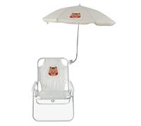 Children Beach Camping Chairs Cartoon Animal Cute Style Metal Support Durable PP Foldable Portable with Umbrella Outdoor Sunscreen Beach Seaside (Squirrel with Umbrella)