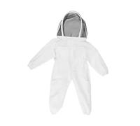 Children Bee Suit Beekeeper One-Piece Anti-bee Beekeeping Suit With Veil Hood Children Kids Beekeeping Protective Clothes ,Full Protection(Bianco,L)