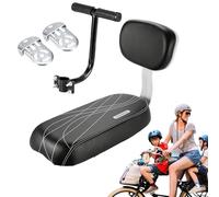 Children Bicycle Carrier Seat - Adds Comfort Stability Protection, Smooth Easy Clean Artificial Leather, Backrest Armrest Configuration + Pair Pedal Attachments, Hard Wearing Heavy Duty PU Fabric Shel