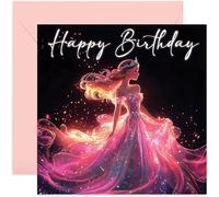 Children Birthday Cards for Girls - Happy Birthday Greeting Card Princess Themed Gift for Daughter Granddaughter Goddaughter Niece - Beautiful Princess Birthday Gift for Kids