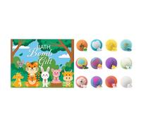 Children Bomb Set - Rainbow Fizzy Salt Balls Organic Gentle Formula Toy Filled, 12pcs Kit | Soft Skin Nourishing Colorful Bubble Soak Enjoyment Activity for Kids Holiday Gift Basket Shower T