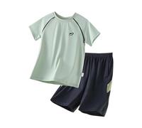 Children Boys Short Sets,Boys' Short Sleeve T Shirt Medium To Large Kids' Sunscreen Clothing Summer Children'S Lightweight Outerwear Underwear For Children 3 18