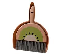 Children Broom Dustpan Set - Cute Fruit Shape Cleaning Combo, Mini Sweep Brush Kit, Easy Grip Handle Compact Cleaning Tools, Lightweight Household Helper Training Set Desktop Floor for Kids Adults