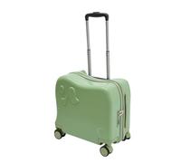 Children carry luggage with wheels - toddler suitcase with wheels, rolling luggage for children, hard suitcase for girls, a lightweight spinner trolley for plane, compact cabins, dunkelgrün