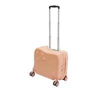 Children carry luggage with wheels - toddler suitcase with wheels, rolling luggage for children, hard suitcase for girls, a lightweight spinner trolley for plane, compact cabins, Pink, see