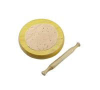Children Chappati Rollng Board & Rolling Pin Set Kids Mini Wooden Chapati Rolling Board Round Roti Puri Board Maker with Mini Indian Rolling Pin