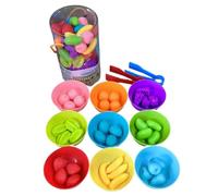 Children Counting Fruit Toy - Kids Sorting Matching, Preschool Fruit Cognition, Eco Friendly Wooden Construction Mathematical Skill Development, Educational Play Kit, Multi Colored