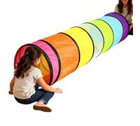 Children Crawl Playhouse - Backyard Play Tunnel Tent Vibrant Interactive Form, Safety Reinforced Wire Frame + Extended Length | Durable Eco Friendly Synthetic Fiber - For Living Room & Beach