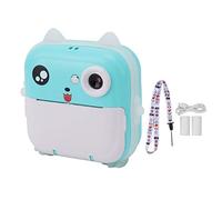 Children Digital Print Camera 24MP with 2.4 Inch Display, USB Charging, Instant Photo Printing - Face Recognition, Creative Video Mode, Perfect Kids Gift (Blue Green)