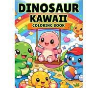 Children Dinosaur Kawaii Coloring Book: Fun and Exciting Dino Kids Coloring Book Kawaii Style