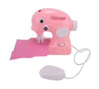 Children DIY Rechargeable Electric Sewing Machine Toy Set for Kids, Portable Miniature Sewing Toy for Girls, Ideal for Developing Creativity and Practical Skills, Includes Accessories and