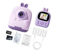 Children Double Lens Instantly Camera With 2.4In Display Screen And Print Paper For Artistic Exploration Birthday Gift Children Digital Camera