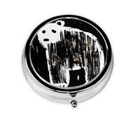 Children Drawing Bears This Small, Round, Three-Compartment Travel Pill Box is Perfect for Storing Daily medications, Vitamins, and on-The-go.