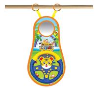 Children Driving Wheel - Car Interactive Play Relax, Pretend Auto Steering Wheel, Child Safe Rounded Edges, Simple Mounting System Lights Music Vibrate | Learning Travel Tool for Kids