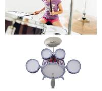 Children Drum Set with Excellent Voice Different Thickness Practice Kit Improve Creativity Complete Jazz for Beginners Kids Musical Instrument Learning Fun
