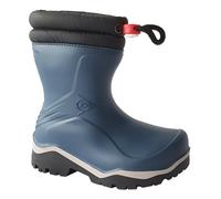 DUNLOP Kids Blizzard - Unisex Winter Safety Insulated Fashion Thermal Boots, Blue, Waterproof and Chemical Resistant PVC Wellies with Fur Lining and Traction Outsole for Outdoor Fun - EU26, UK8