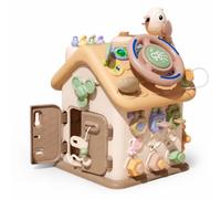 ＡＷＨＡＯ Children Educational Cube Activity House Toy With Busy Board Sensory Board Motor Skills Cube Material And Interactive Features suitable for preschool