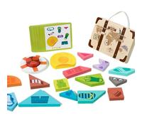 Children Educational Puzzles - Wooden Challenging Blocks, Puzzle Brain Development Logical Thinking Training Aid Portable Sensory Toys for Preschool Nursery Kids Early Learning Development