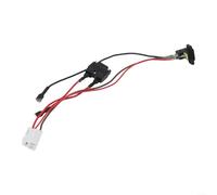 Children Electric Car Charging Socket 3 Pin Round Port 6V 12V 24V With Fuse Protection Harness Replacement For Kids Ride On Toy Vehicle for battery for CHARGER Interface Black Plastic(A)