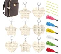 Children Embroidery Kit,Wooden Heart Embroidery Kit for Beginners | Educational Sewing Art Crafting Projects for Home Studio Commuting Travel Rainy Day Activity