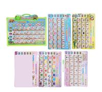 Children English Learning Machine with Voice E - Book and Sketchpad, Interactive Reading Education Toy for Kids Ages 3+, Includes Pen and 5 Learning Boards