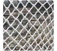 Children Fall Protection Safety Net Outdoor White Kids Stair Safe Netting Rail Balcony Banister Decor Fence Climbing Woven Rope Truck Cargo Trailer Playground Hammock Swing (Mesh hole 10cm 1 * 1m)