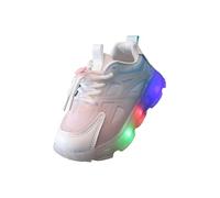 Children First Walking Sneakers for Girls Boys Lace-up Wide Fit Mesh Breathable Light Up Shoes Cap Steel Toe Baby Toddler Trainers Outdoor Casual Fashion Shoes Footwear White