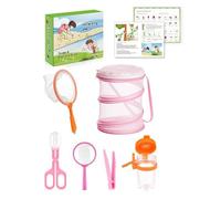 Children Fly Catching Net - Nature Exploration Kids Tools | 19.5x18.2cm ABS Habitat Cage with Soft Mesh Netting, Portable Learning Solution for Boys Girls Camping Trips and Picnics