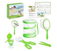 Children Fly Catching Net - Nature Exploration Kids Tools | 19.5x18.2cm ABS Habitat Cage with Soft Mesh Netting, Portable Learning Solution for Boys Girls Camping Trips and Picnics