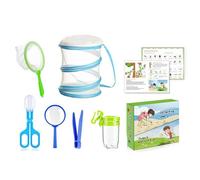 Children Fly Catching Net - Nature Exploration Kids Tools | 19.5x18.2cm ABS Habitat Cage with Soft Mesh Netting, Portable Learning Solution for Boys Girls Camping Trips and Picnics