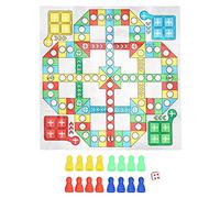 Children Fun Board Game Chess Set Plastic Portable Wear Resistance Chessboard Game Toy for Party Family Travel Camping Leisure Entertainment (Type1)