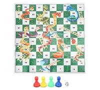 Children Fun Board Game Chess Set Plastic Portable Wear Resistance Chessboard Game Toy for Party Family Travel Camping Leisure Entertainment (Type 2)