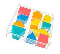 Children Geometry Puzzle Toy Colorful Geometric Shape Math Teaching Aid for Student School Classroom and Home Classroom Math Manipulatives