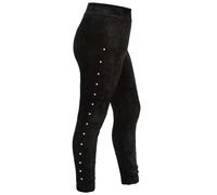 Children Girls Nicki Thermal Leggings Fabric Leisure Rivet Pants Plain 30533